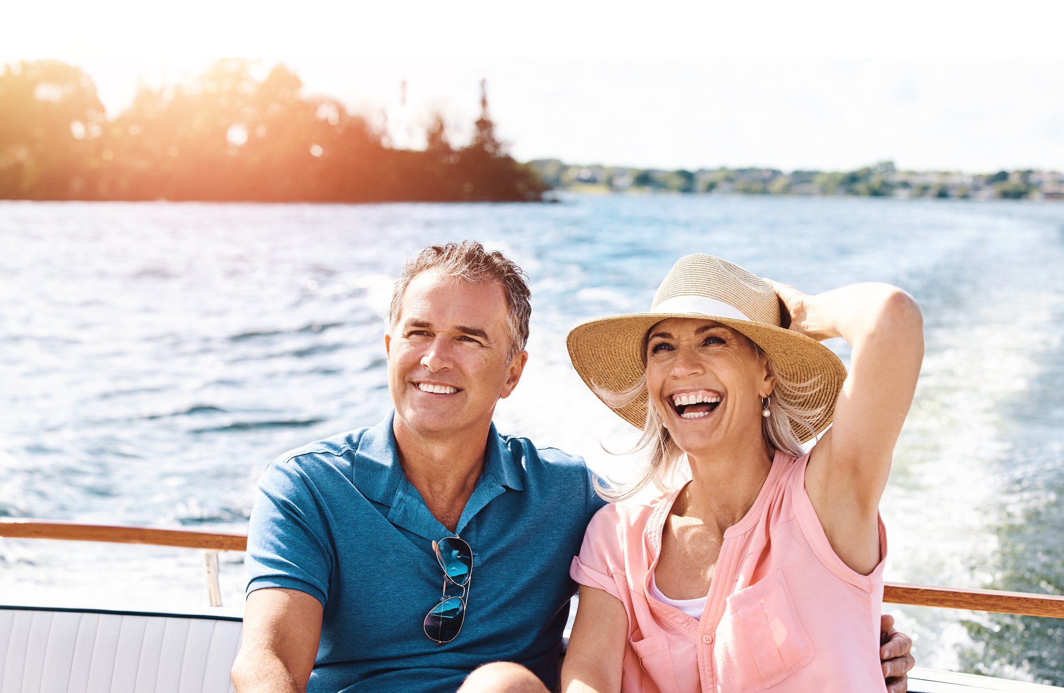 Couple on boat at sunset — Live Your Purpose
